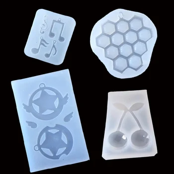 

Popular1PC Grape Music Note Star Cherry Pendant DIY Silicone Mold Dried Flower Jewelry Accessories Tools Equipments Resin Molds