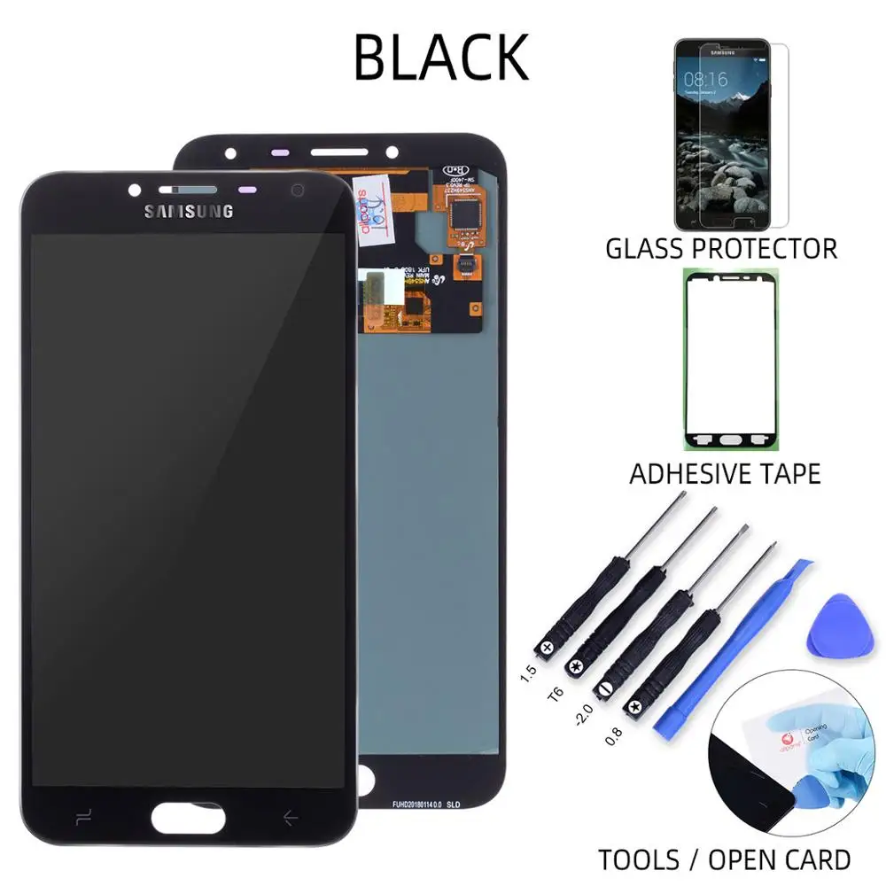 AMOLED ЖК-дисплей для samsung Galaxy J4 ЖК-дисплей сенсорный экран дигитайзер для samsung J4 дисплей J4 J400 J400F/DS J400G - Цвет: Black