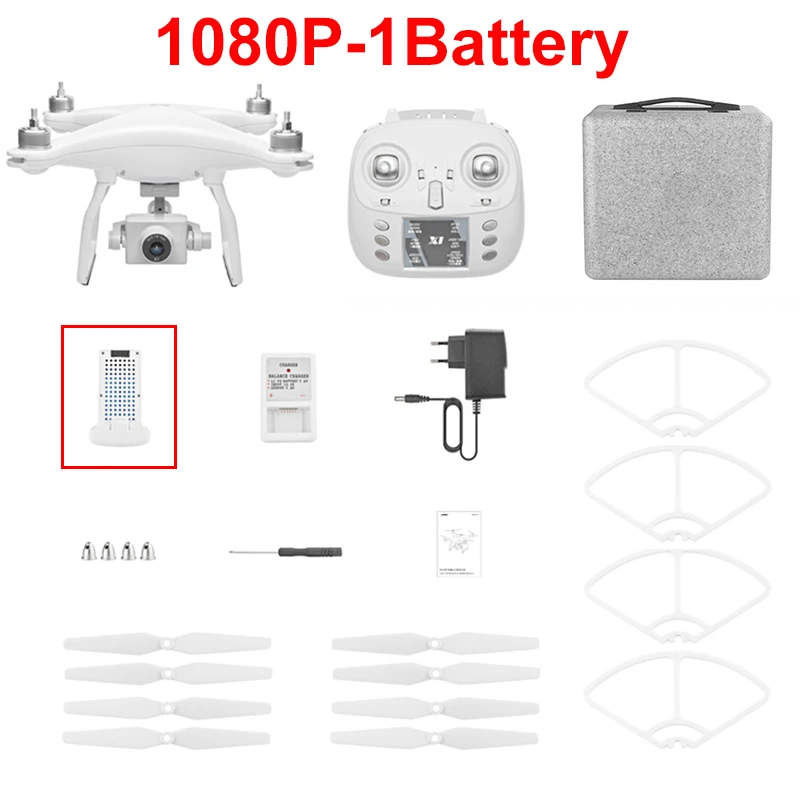 WL XK X1 Дрон gps двухосевой карданный стабилизатор 5G WiFi 1080P HD камера дроны Профессиональный Радиоуправляемый квадрокоптер Дрон VS F11 pro SG906 X6 - Цвет: 1080P 1battery