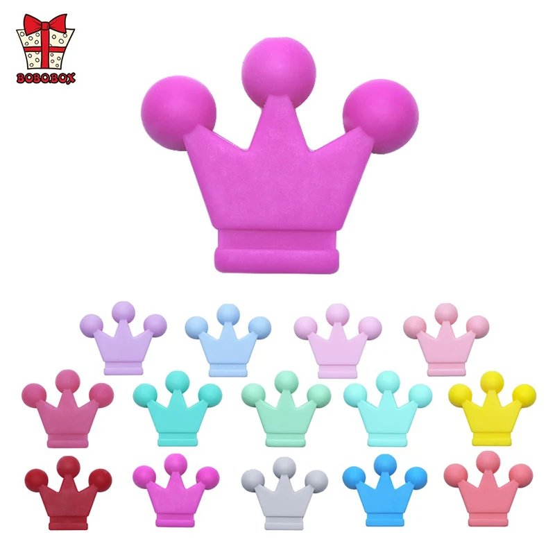 BOBO.BOX 10 stücke 14mm Hexagon Silikon Perlen Zahnen Baby Beißring Spielzeug Food Grade Baby Pflege dusche Geschenk Halskette Schnuller kette – Detail 15