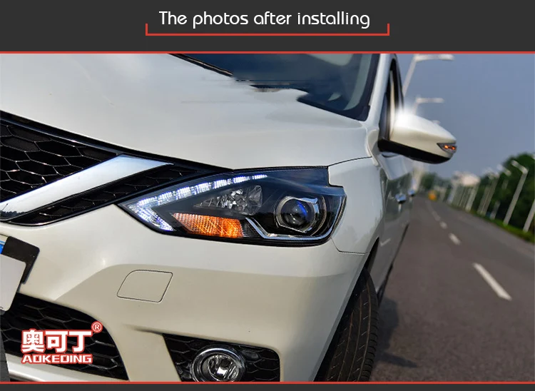 Автомобильный Стайлинг фара чехол для Nissan Sylphy фары- Sentra X-Trail светодиодный задний фонарь светодиодный DRL H7 D2H Hid Ангел глаз Bi Xenon