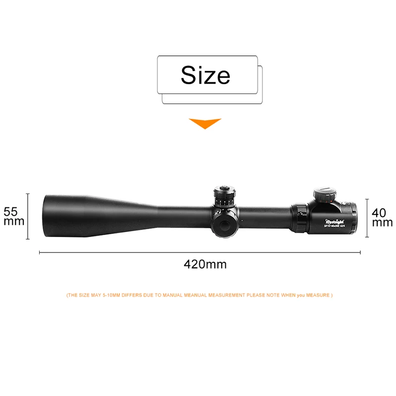 Bestsight 10 40X50 тактический Оптический Снайперский прицел с длинным рельефом для глаз