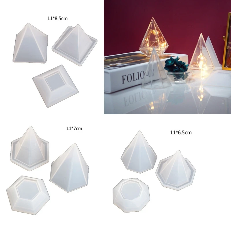 

Handmade Diamond Box Resin Mold with Lids Storage Silicone For Resin Casting Molds DIY Jewelry Trinket Box Molds Art Craft Tools