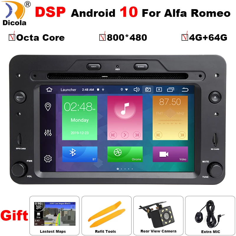 DSP Octa Core4+64G Android 10 Car DVD GPS For Alfa Romeo Spider Alfa Romeo 159 Brera 159 Sportwagon RADIO stereo auto navigation DSP Octa Core4+64G Android 10 Car DVD GPS For Alfa Romeo Spider Alfa Romeo 159 Brera 159 Sportwagon RADIO stereo auto navigation