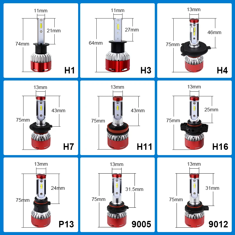 EURS светодиодный лампы H4 светодиодный автомобиля Headllight H7 светодиодный H1 H3 H11 HB3 9005 HB4 9006 H16 PSX24W 60 Вт 12000LM противотуманных фар авто фары лампы X8