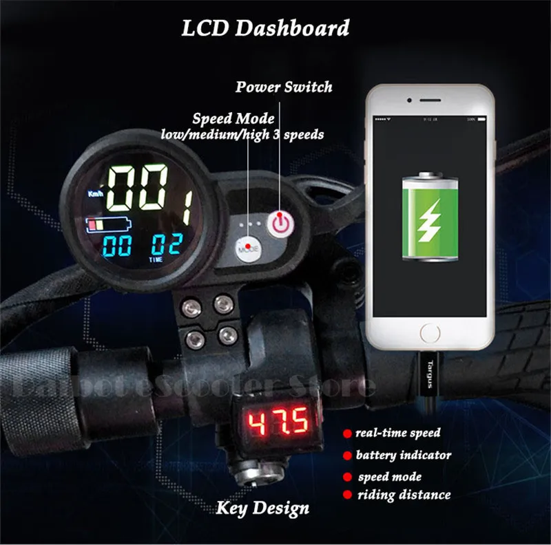 10'' Powerful Electric Scooter Electric Scooters Double Drive 2000W 52V Adult Two Wheels Electric Scooter (1)