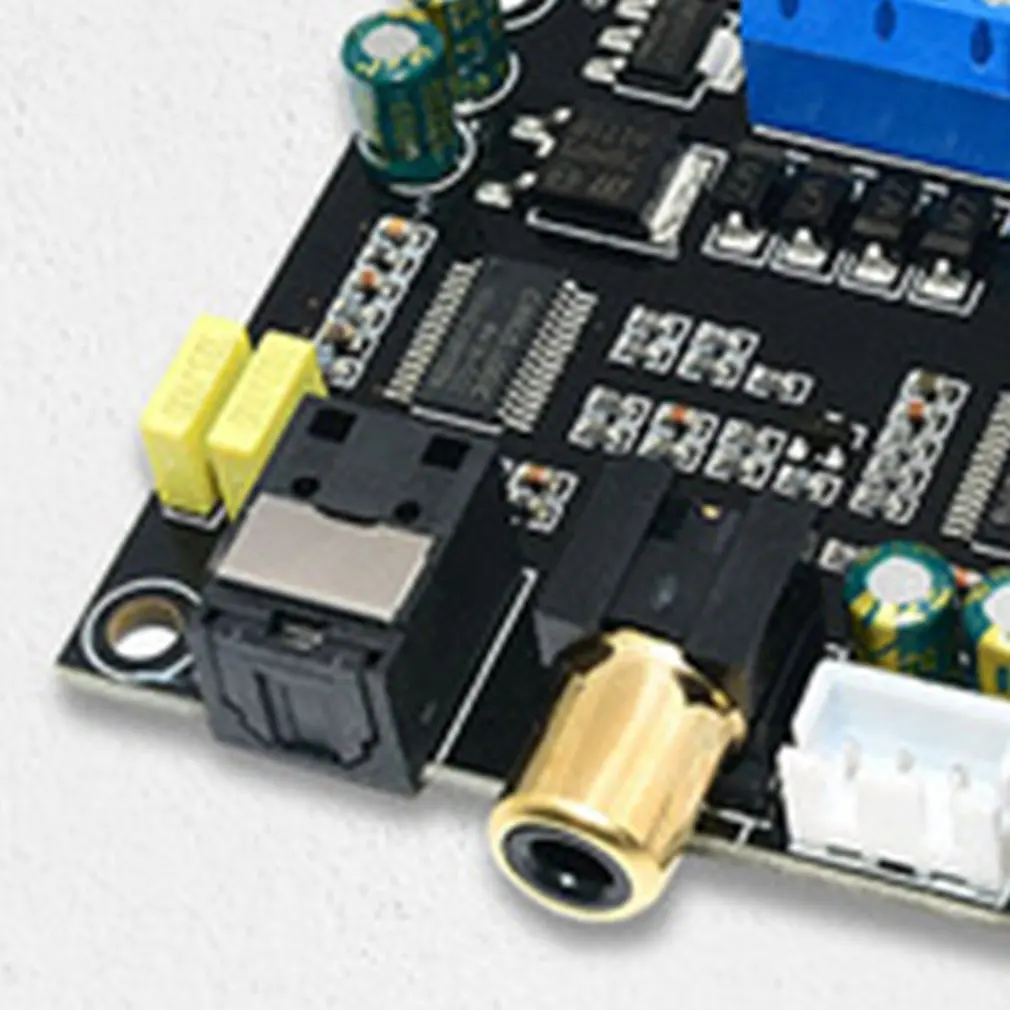Оптический коаксиальный аудио декодер CS8416 CS4398 чип 24BIT192KHz SPDIF коаксиальный волоконно-оптический ЦАП декодирующая плата для усилителя