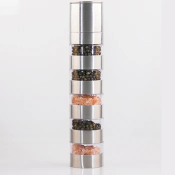 

Stainless Steel Manual Salt Pepper Mill Grinder Portable Mill Seasoning Muller Spice Sauce Salt And Pepper Grinder Kitchen Tools