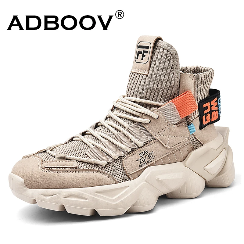 ADBOOV 2021 New High Top Fashion Chunky Sneakers Men Sock Shoes
