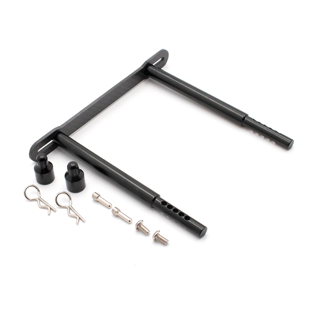 KYX Racing Metal Carbon Fibre Rear Body Mounts Posts Car Shell Post Upgrades Parts for 1/10 RC Crawler Axial SCX10 II 90046 | Игрушки и