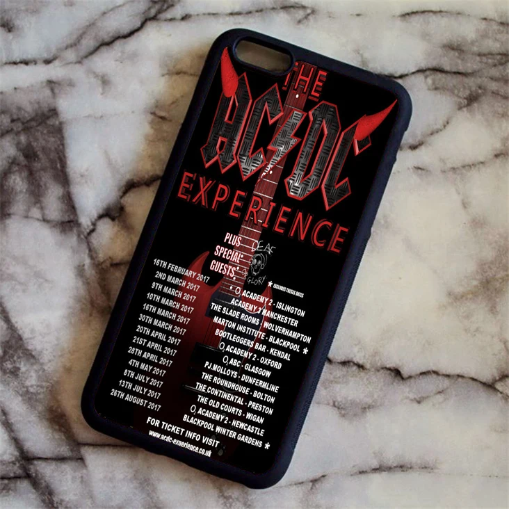 KETAOTAO ACDC Rock Band чехол для телефона s для iPhone 4S 5C SE 5 5S 6 6S 7 8 Plus XR XS Max чехол из мягкого ТПУ резины силикона - Цвет: Темно-серый