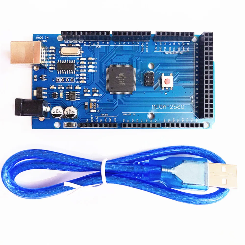Комплект Reprap Ramps 1,4 с Mega 2560 r3+ Heatbed mk2b+ 2004 ЖК-контроллер+ DRV8825+ Фиксатор+ кабели для 3d принтера