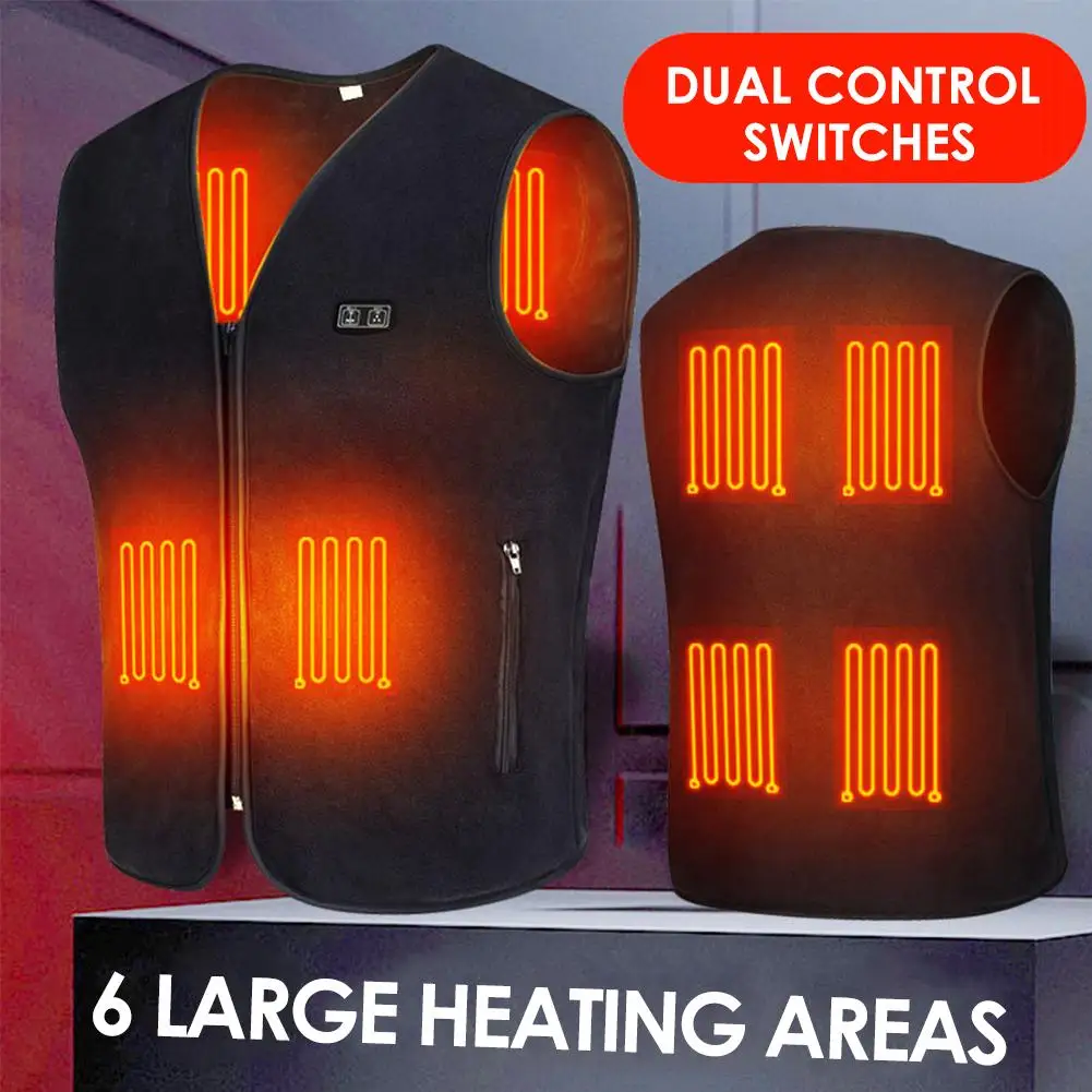 USB Heated Vest Electric Heating Jacket Body Warmer Heating Pad Heated