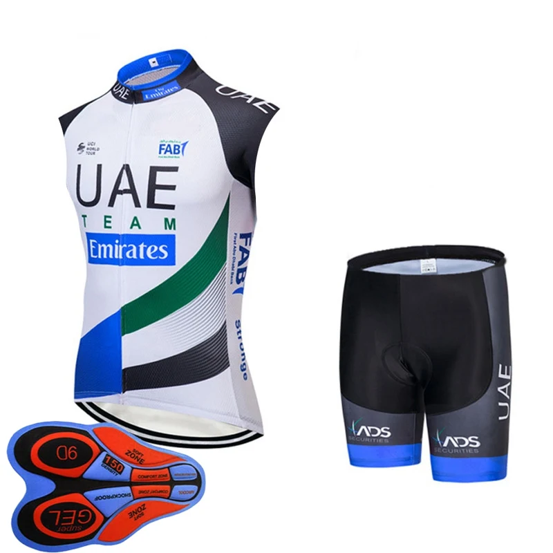 high quality team summer sleeveless bike jersey cycling clothing men quick dry bicycle shirt bib shorts suit sport uniform Y0926 - Цвет: 08