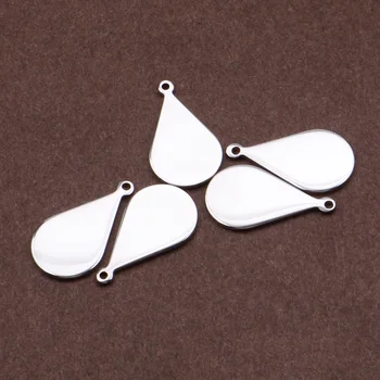 

15Pcs/Lot 18*10MM Stainless Steel Water Drop Pendant DIY Jewelry Making Findings Supplies Handmade Craft For Bracelets Necklace