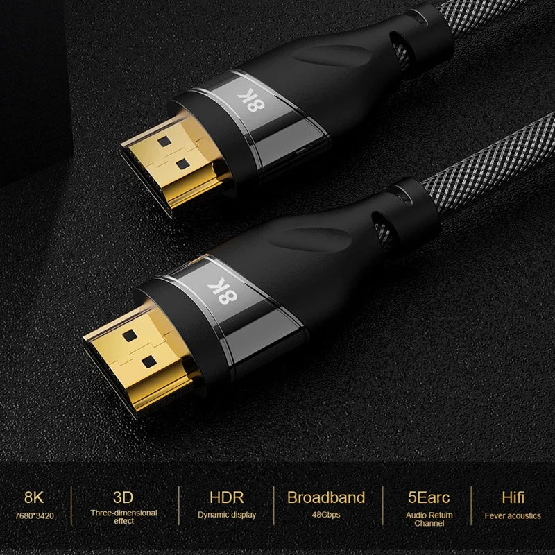 HDMI Кабель адаптер высокой четкости 8K @ 60Hz компьютер с кабелем дисплея поддержка