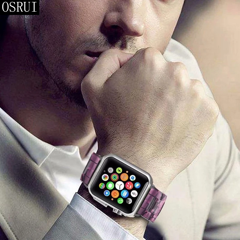 Ремешок из смолы для apple watch band 5 4 44 мм 40 мм correa 42 мм 38 мм iwatch 3 2 браслет ремень для pulseira аксессуары для apple watch