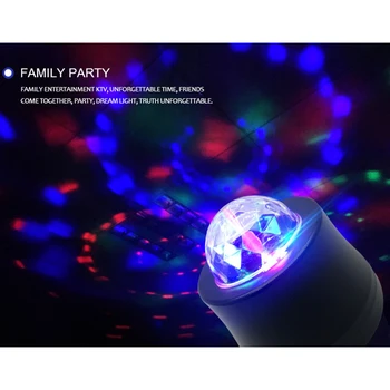 

Car Light 3/6 Color USB LED Ambient Light Ball Rotating Sunflower Stage Light RGB Neon Atmosphere Lamp Car Accessories Interior