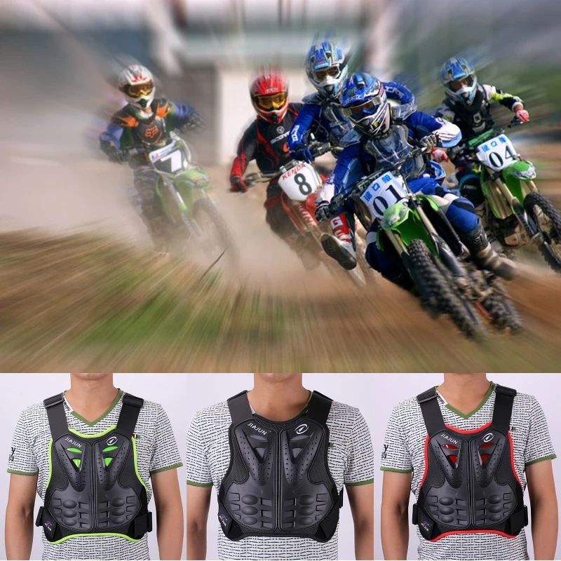 Adult Dirt Bike Body Armor Protective Gear Chest Back Protector Protection Vest