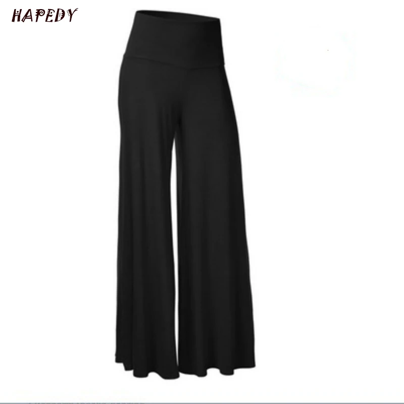 

Womens Plus Size High Waist Wide Leg Maxi Long Pants Solid Color Office Lady Loose Stretch Pleated Palazzo Lounge Trousers S-4XL