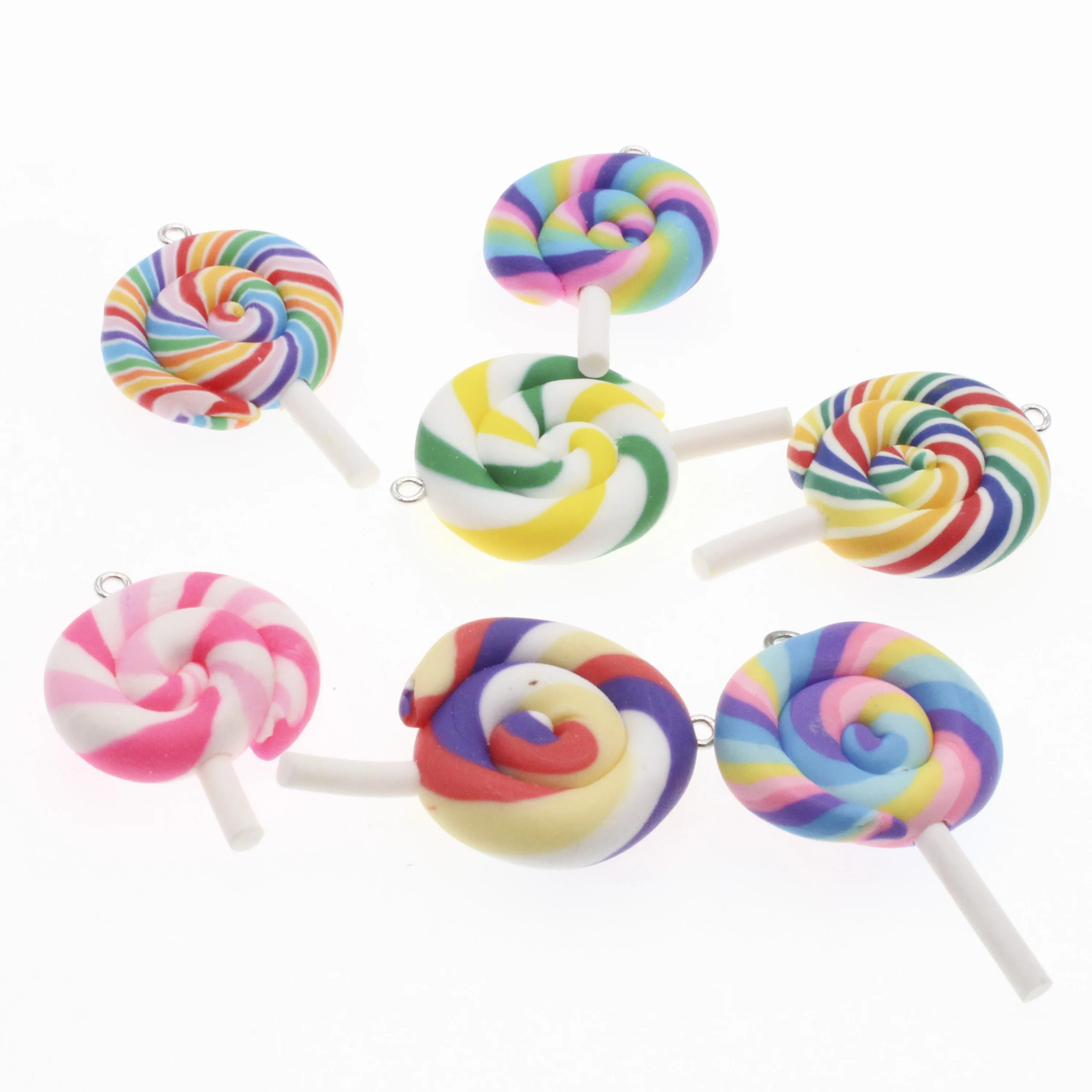 Polymer Clay Accessories Candy Lollipop, Polymer Jewelry Beads