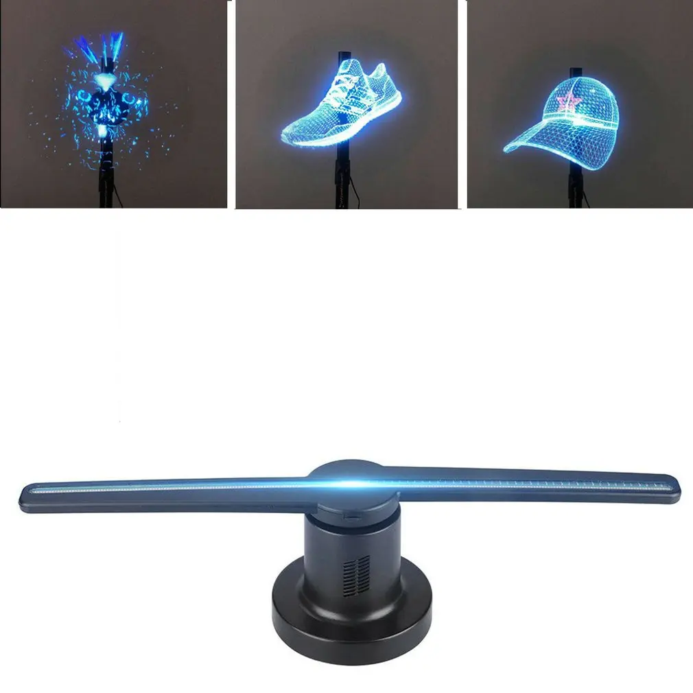  3D LED WiFi Holographic Projector Display Fan Hologram Advertising Player - 4000083789683