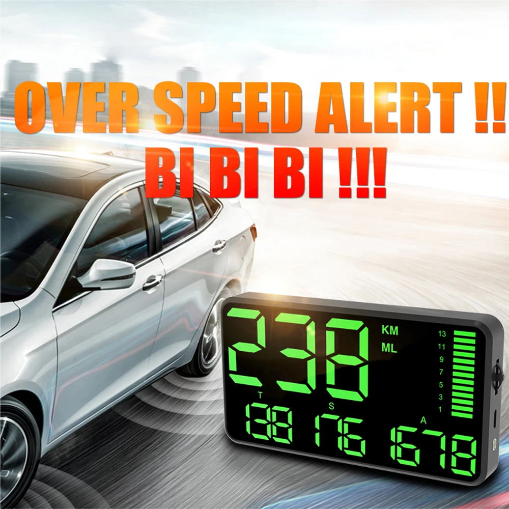 Автомобильный gps Спидометр большие шрифты светодиодный дисплей км/ч MPH скорость