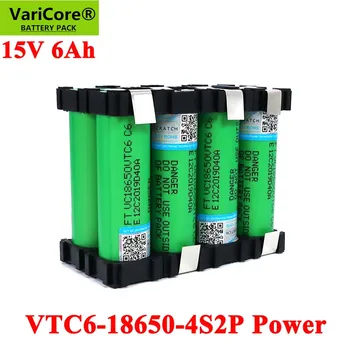 

VariCore VTC6 18650 4S2P 14.4/14.8V 6000mAh 20A 15V 16.8V for Screwdriver batteries DIY weld Bracket battery pack
