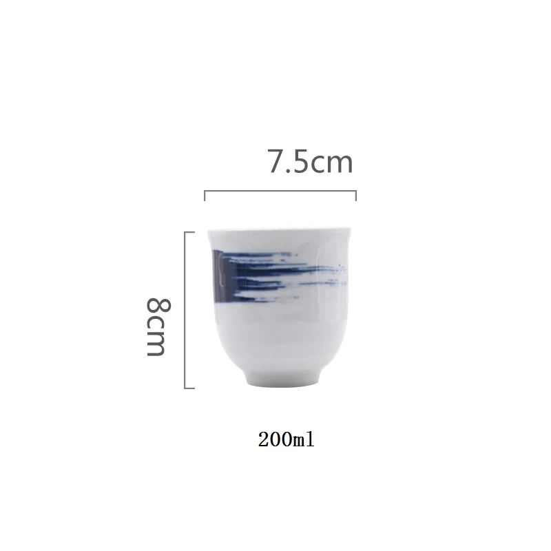 CHANSHOVA Chinese Retro Style Hand Painted Ceramic 200ml Tea Cup China Porcelain Small and Large Coffee Cups Water cup H360