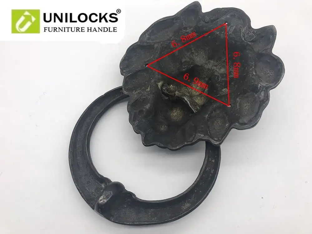 Unilrocks Большой античный латунный дверной молоток со львом дверной молоток с львиной дверные ручки Львы домашний декор