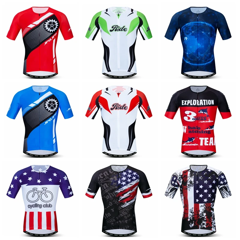 2021 Pro Mountain Bike Clothing Summer Short Sleeve Cycling Jersey Men Breathable Bicycle Jerey
