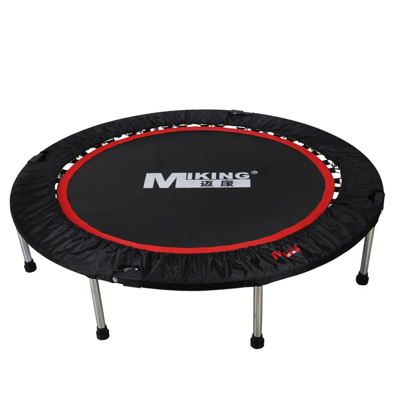 

50 Inches Portable Foldable Indoor Trampoline For Kids Round Adult Fitness Trampoline With Super Strong Spring Fitness Equipment