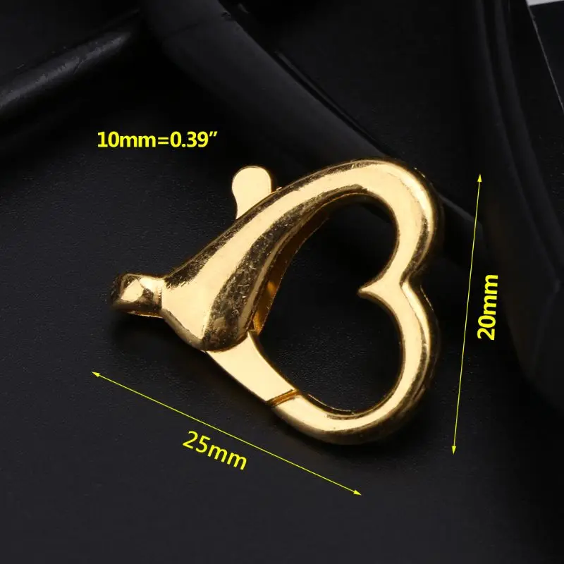 5 Pcs Love Heart Shape Lobster Buckle Keychain Pendant Alloy Jewelry Accessories DIY Metal Material N2UF | Украшения и аксессуары