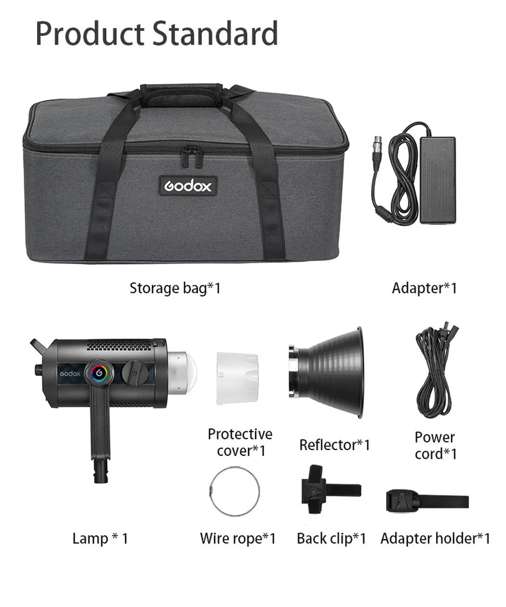 Godox SZ150R 150W RGB LED Video Light Bowens Mount 2.4G Wireless X System for Photography Studio vs Godox SL-200W VL150 SK400II