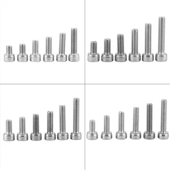 

M3-M8 Stainless Steel SS304 Hex Socket Cap Head Screws Fastener with Hex Nut Washers Assortment Repair Tool Accessory