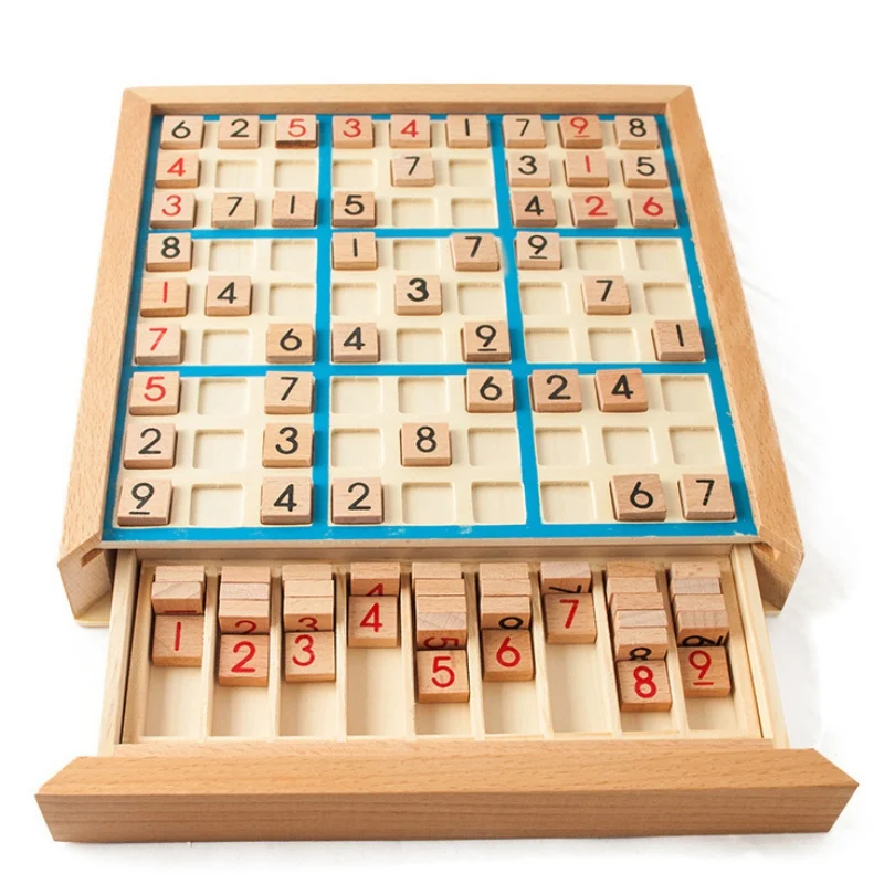 Sudoku шахматные цифры от 1 до 9 можно поставить только один раз в любую строчку и проверить интеллектуальные модные Развивающие деревянные игрушки Счастливые игры GifT1