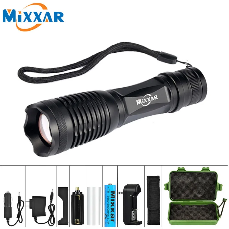 Hot brilhante externa à prova d /'água Mini Lanterna de LED luz tocha com Bolso Lâmpada
