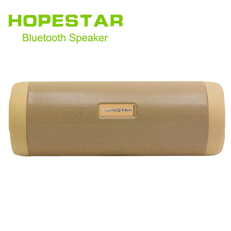 Gold HOPESTAR P4 AUX беспроводной Bluetooth динамик открытый водонепроницаемый tf-карта многофункциональное освещение динамик плеер с шнурком - Цвет: Gold
