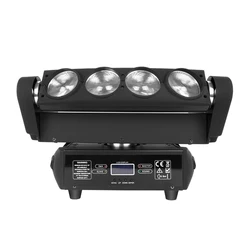 Projecteur Led à tête mobile, 8 pièces x 10w, éclairage de scène DMX512 RGB à tête mobile pour fête de mariage et noël 