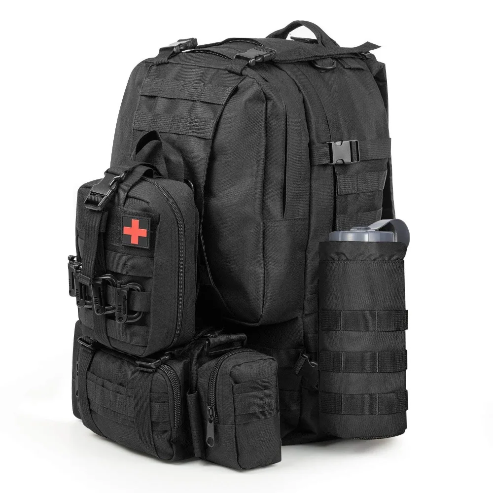 Outdoor Water First Aid Kits Travel Oxford Cloth Tactical Waist Pack Camping Climbing Bag Black Emergency Case