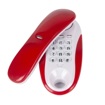 

Simple Trimline Corded Phone Wall-Mounted Desk Telephone Landline with Pause/Redial/Flash for Office Company Hotel Home