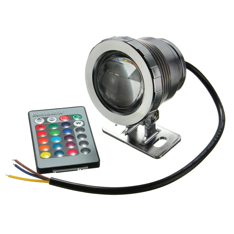 12V 10W/20W RGB LED Light Fountain Pool Pond Spotlight Underwater Waterproof Night Lamp Outdoor Garden Party Decoration+Remote 3
