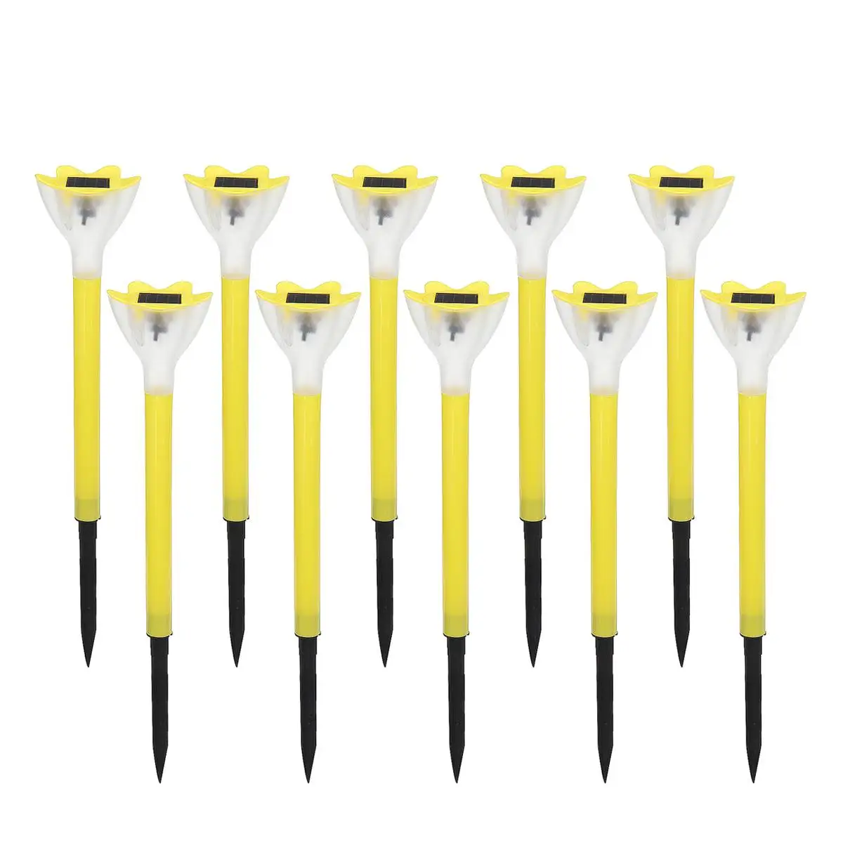 Solar Powered LED Lawn Lamps Decor Pathway Lights Outdoor Waterproof Garden Solar Lamp Yard Patio Landscape Lighting 3 Colors - Испускаемый цвет: Yellow