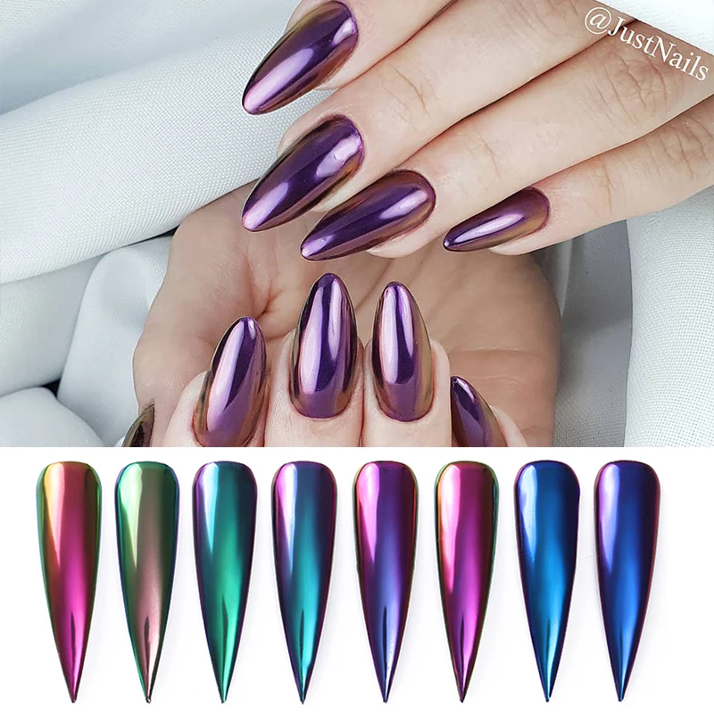 Chameleon Mirror Nail Glitters Powder Colorful Auroras Effect Nail Art Chrome Pigment Decoration 8 Colors Available nail powder nail glitter nail pigment nail decoration nail decorations