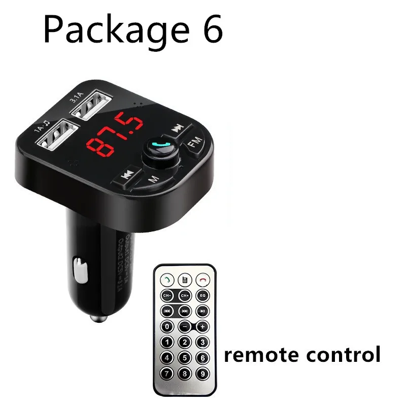 Package 6 12 В 24 в аудио U диск Fm модулятор Bluetooth fm-передатчик радио Автомобильный MP3-плеер Музыкальный декодер стерео приемник комплект для фокуса Mk1 - Формат цифровых медиаданных: Package 6