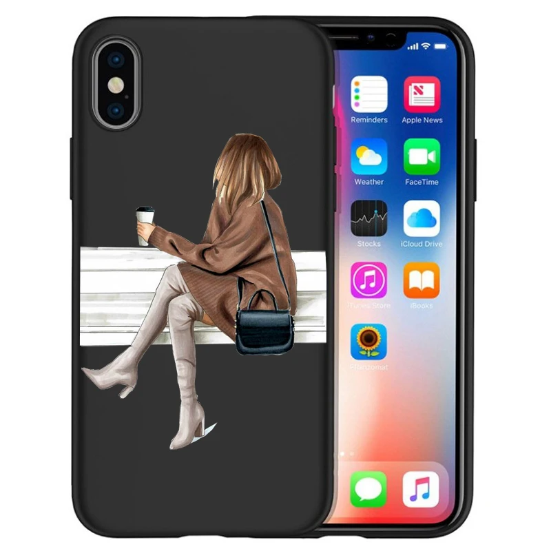 Модный чехол для телефона для девочек iPhone 11 11 Pro Max 5 5S 6 6S 7 8 Plus X XS Max XR для Capa iPhone 8 Case Etui