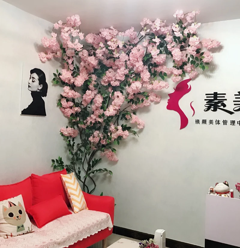 Cherry Blossom Tree Artificial Flowers 120cm Silk Decoration