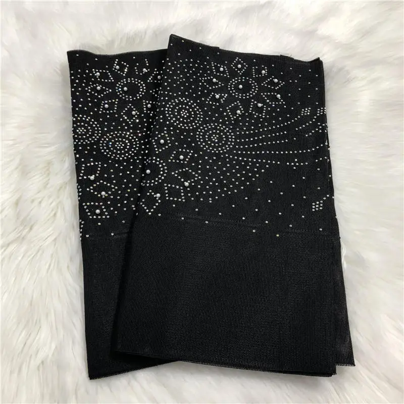 Африканский gele головной убор aso oke головной убор с бисером нигерийские Стразы gele головной убор мода для вечерние 2 шт./лот-AH30 - Цвет: 36