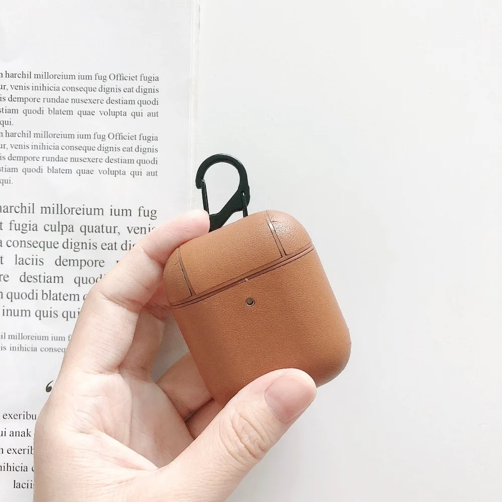 Cover For Airpods 2 1 Case Bluetooth Wireless Earphone Fashion PU Leather Cover For Airpods 1 2 Charging Box Headset Accessaries (9)