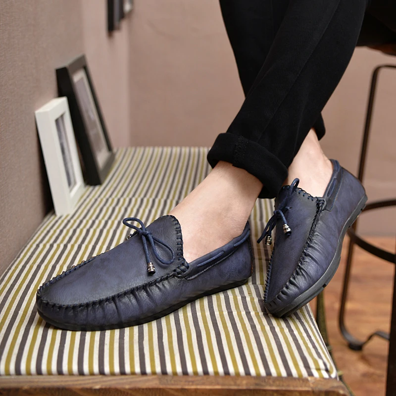 2019 Модные мужские повседневные туфли в винтажном стиле дышащие мягкие лоферы HC